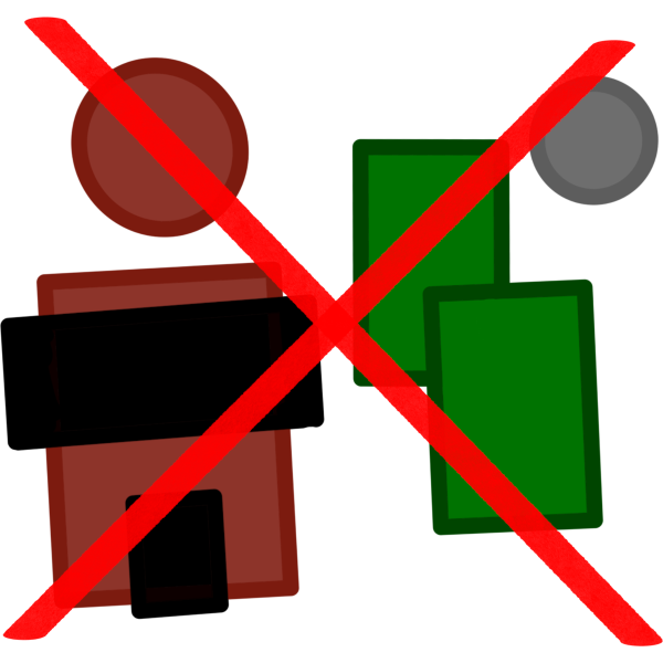 a person with black boxes censoring their chest and genitals with money next to them. over the person and money are a large red ‘X’ 